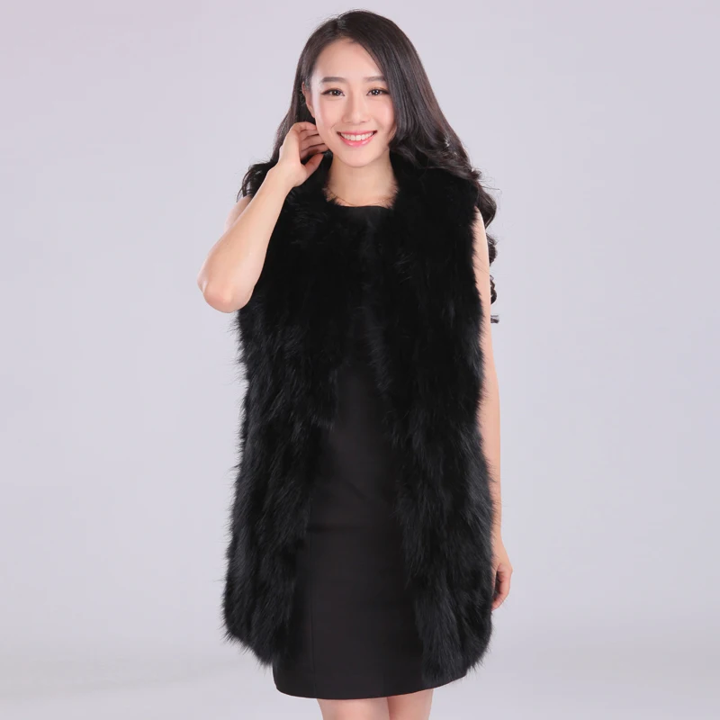 

Fashion fur vest women's real raccoon dog fur vests waistcoats ladies O neck sleeveless natural fur outerwear 2019 autumn winter