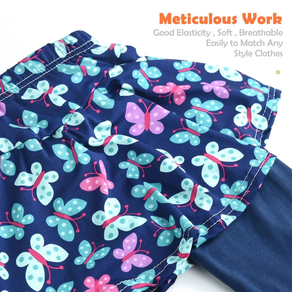 Leggings com Saia Calças para Crianças Algodão Crianças Meninas Culottes Render Flor Floral Impresso Elástico Lápis Calças 13 High Quality Mamãe e Bebê
