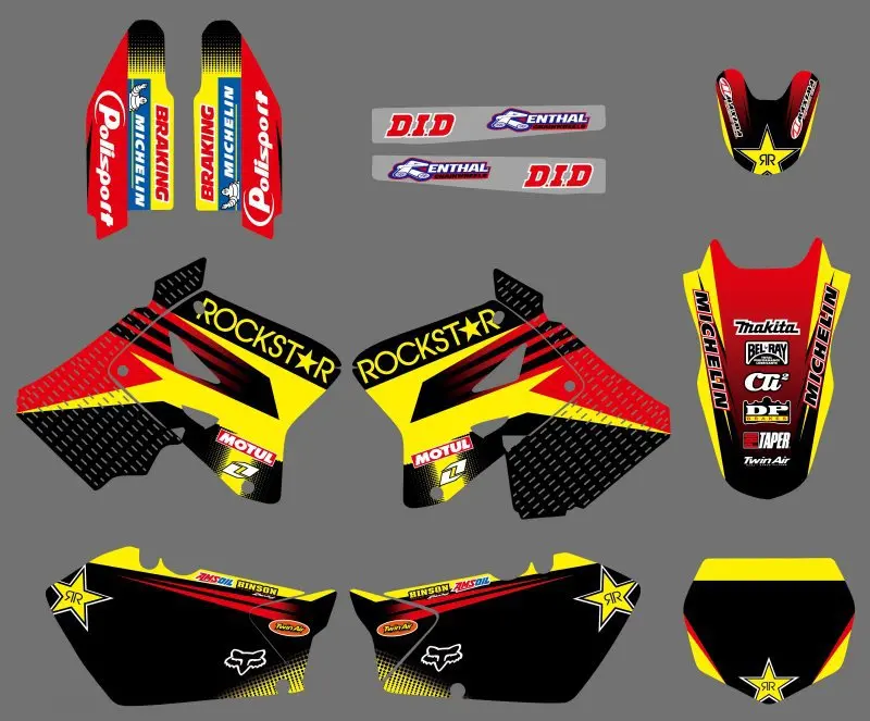 DECALS STICKERS Graphics & Backgrounds Kits for Suzuki RM125 RM250 2001
