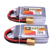 2 шт. ZOP 4S 14.8 В 1500 мАч 40C XT60 Plug литий LiPo Батарея для qav250 H210 FPV-системы гонки RC Quadcopter drone автомобилей Лодка Запчасти