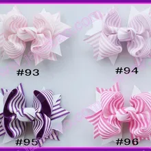 500 шт 3,5 дюймов два тона бутик женский бант для волос аксессуары для волос