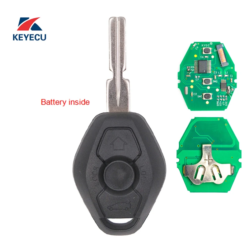 

KEYECU Uncut Remote Key Fob 868/433/315LP/315MHz PCF7942 ID46 for BMW CAS2 System 3 5 6 7 X3 X5 Z3 Uncut HU58 Blade KYDZ