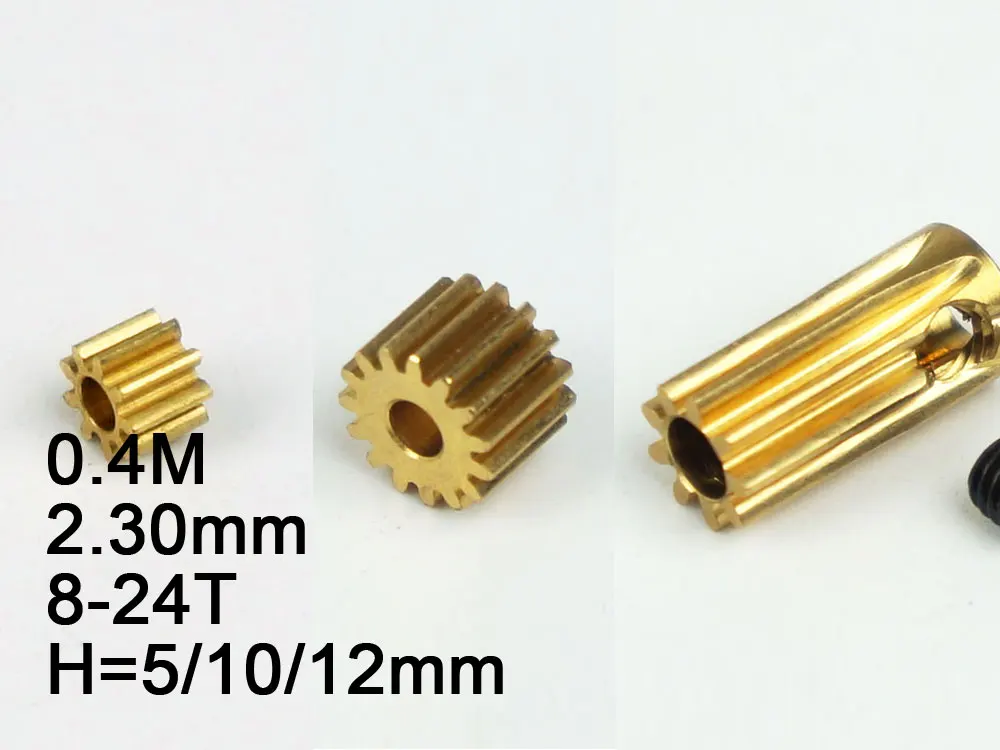 

RC Model Metal Pinion Gear 0.4M 2.3mm (hole diameter) 8T/ 9T/10T/11T/12T/13T/14T/15T/18T/20T/24T Height:5mm/10mm/12MM