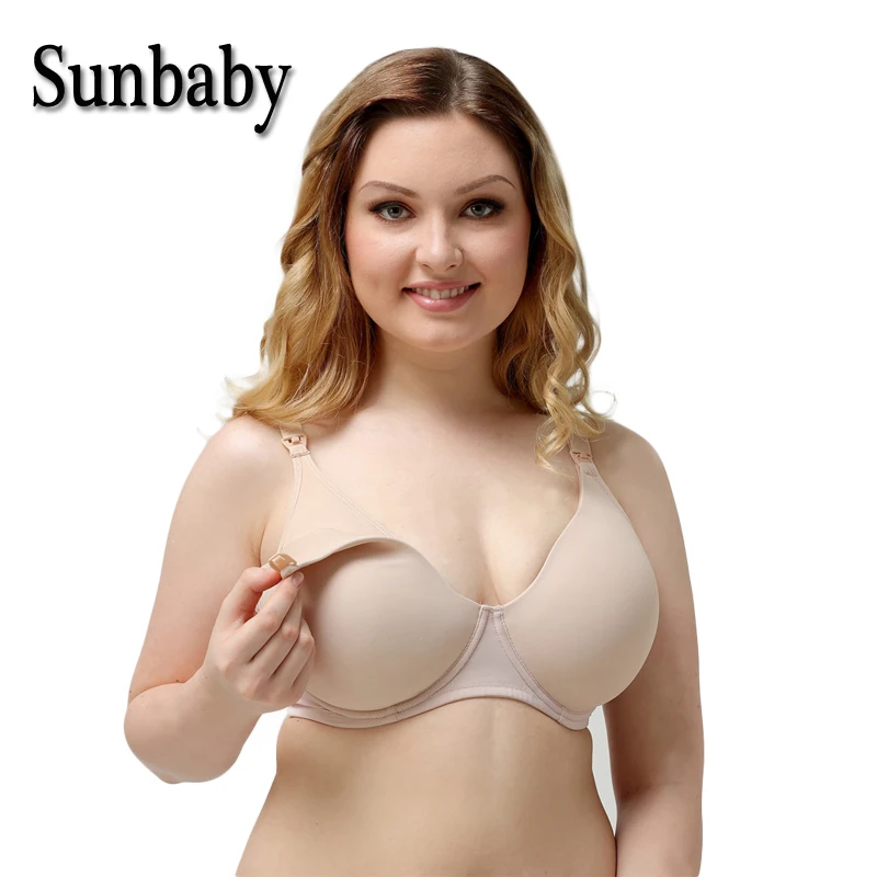 

Sunbaby New Fashion Nude Big Size Easy Nursing Bra For Pregnant Women Nice Fabric comfortable 2 hook and eye maternity bra