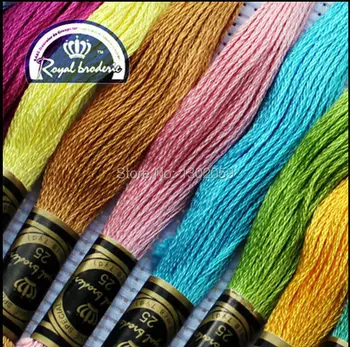 

Total 85 Pieces 100% Cotton 8.7 Yard Cross Stitch Embroidery Royal Thread Floss