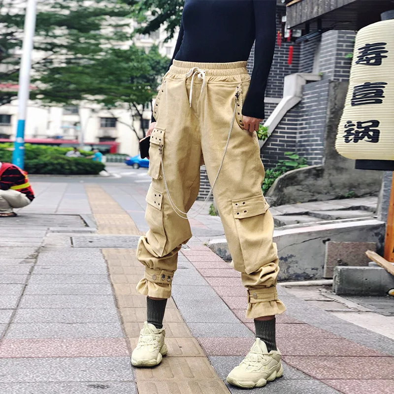 Pana Bolsillos Mucho Caqui Mujer Militar Patchwork Color Tiempo Pantalones Capris Las Carga 2019 De Mujeres Elástica Cakucool black Durante Pantalon Khaki Nuevo Cintura OZT668