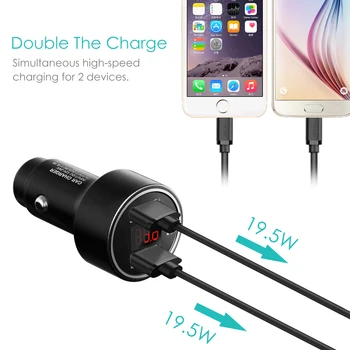 

Car USB Charger Quick Charge Mobile Phone Charger 2 Port USB Fast Car Charger for smartphone, tablet pc, etc Car-Charger