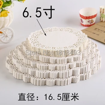 

Fre shipping General greaseproof paper pad 6.5"/Cake tray/The circular plate lace absorbing paper tableware