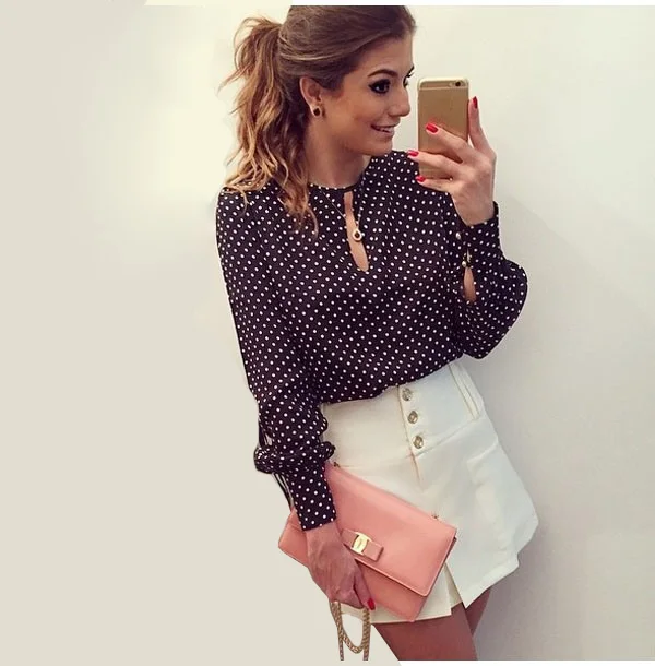 Windreama New Fashion Women Tops Casual Shirts O-N...