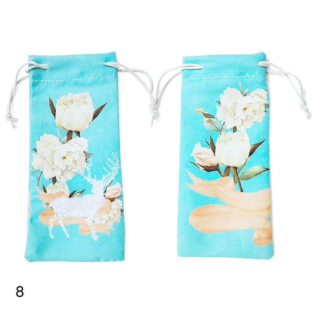 1 шт. милые животные цветок печатных очки сумка ткань портативный устойчивый к царапинам пылезащитный модный футляр для очков сумка для очков - Цвет: 8