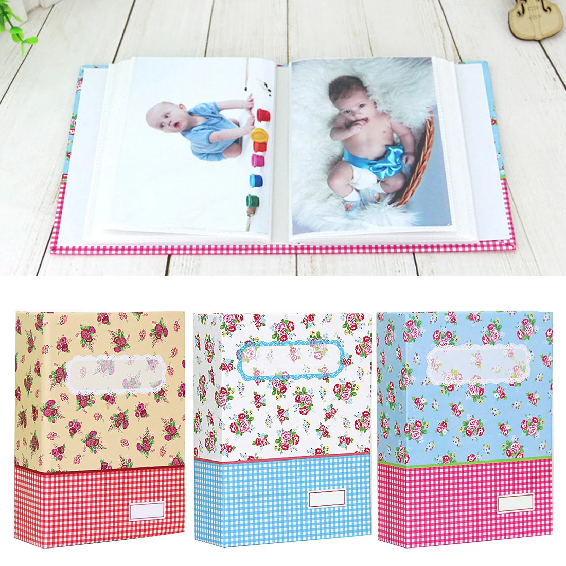 

6 inch insert wedding album scrapbook flower cover album graduation 100 memory pictures storage scrapbook