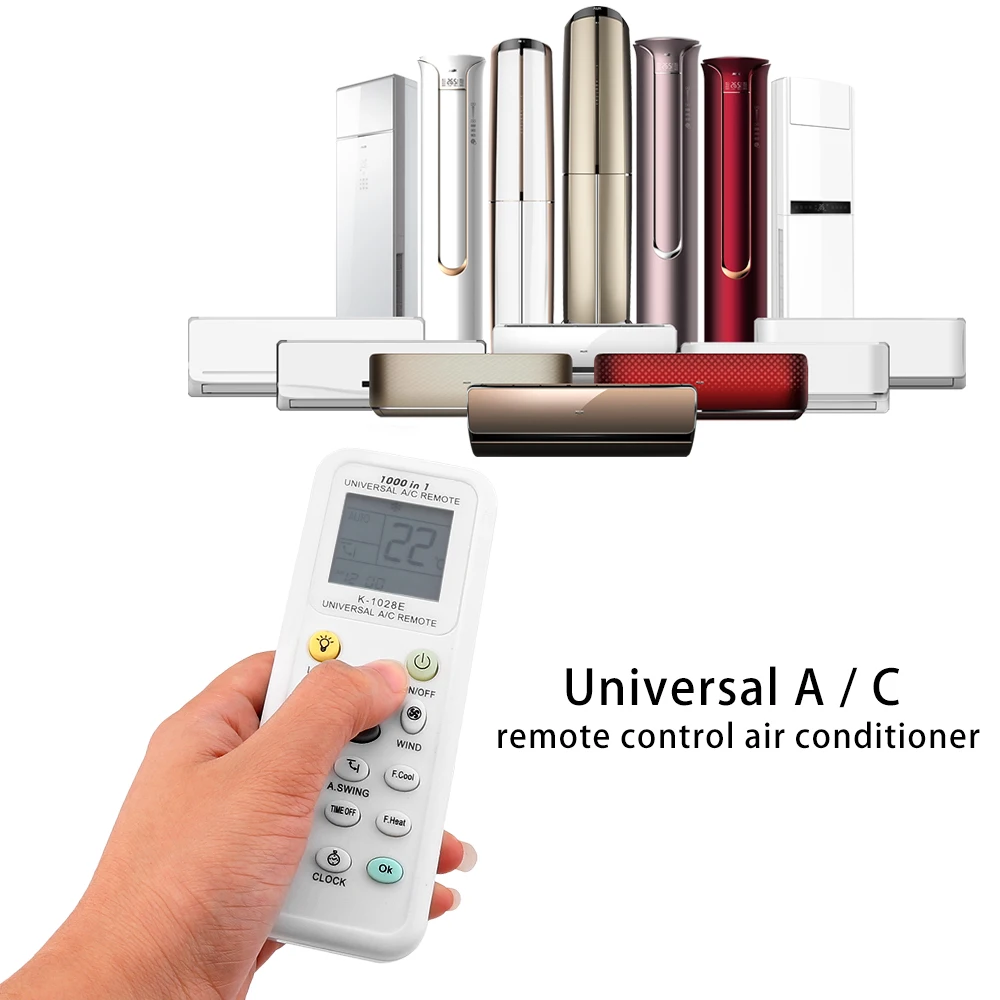 

FORNORM Universal K-1028E Latest 1000 in 1 AC Remote Control for Air Conditioner Condition LCD Backlight A/C Muli Remote Control