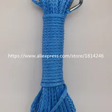 Синий 4 мм* 15 м синтетический трос, внедорожный трос, кевларовый трос лебедки, лебедка ATV