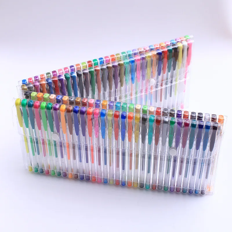 Umitive 100 Colors Glitter Gel Pens Set Fine Ink Multicolor for