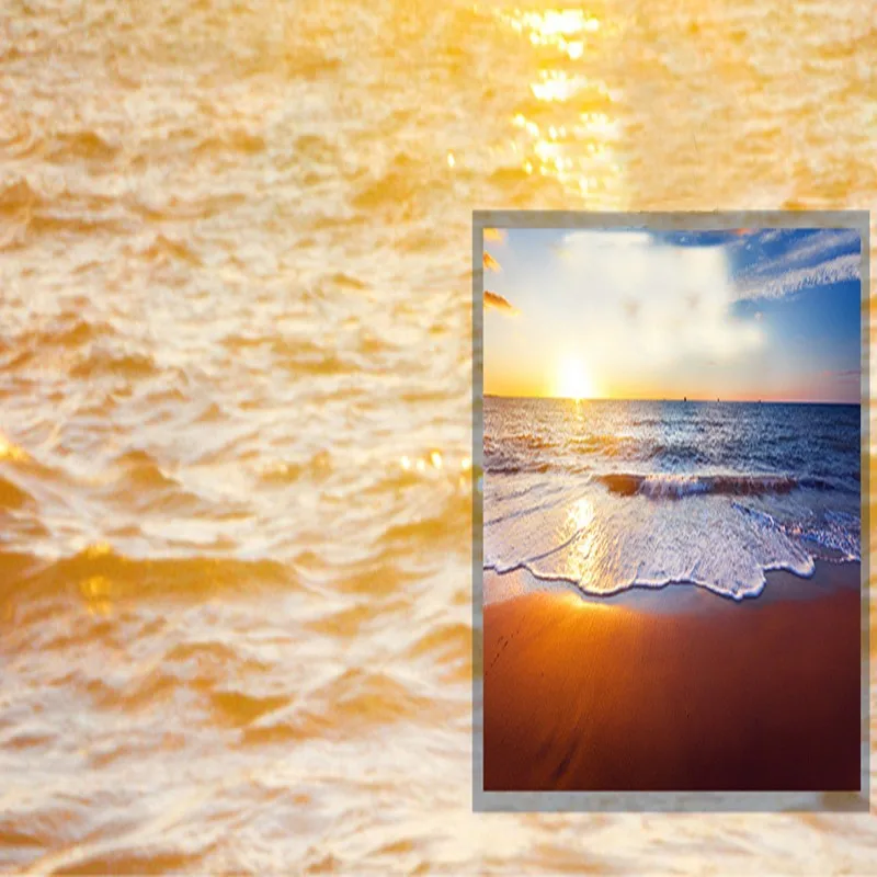 Закат море Серфинг Пляж фантазия пейзаж 3D стерео обои дизайн текстура фото обои Гостиная Спальня домашний декор