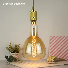 Большой размер ER160 ER52 Винтаж Эдисона свет лампа накаливания декоративная лампочка E27 220 В 60 Вт накаливания Античный Ретро лампа Эдисона