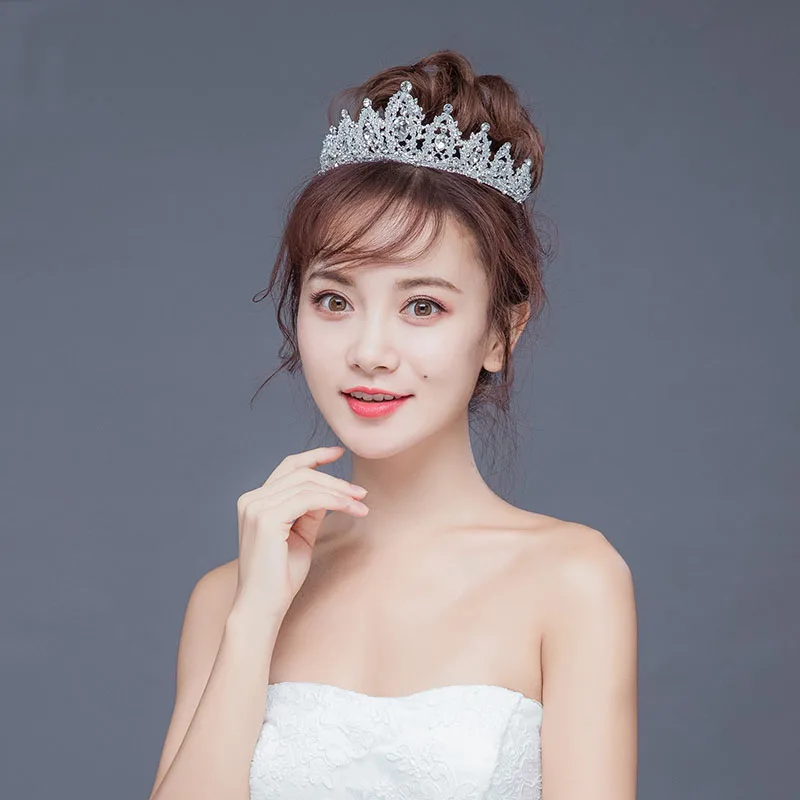 Diversificada de Prata Cristal Coroa de Pérolas de Moda Rainha Da Coroa Do Casamento Da Tiara Da Noiva Do Cabelo Do Casamento Headpiece Acessórios de Jóias Por Atacado (33)