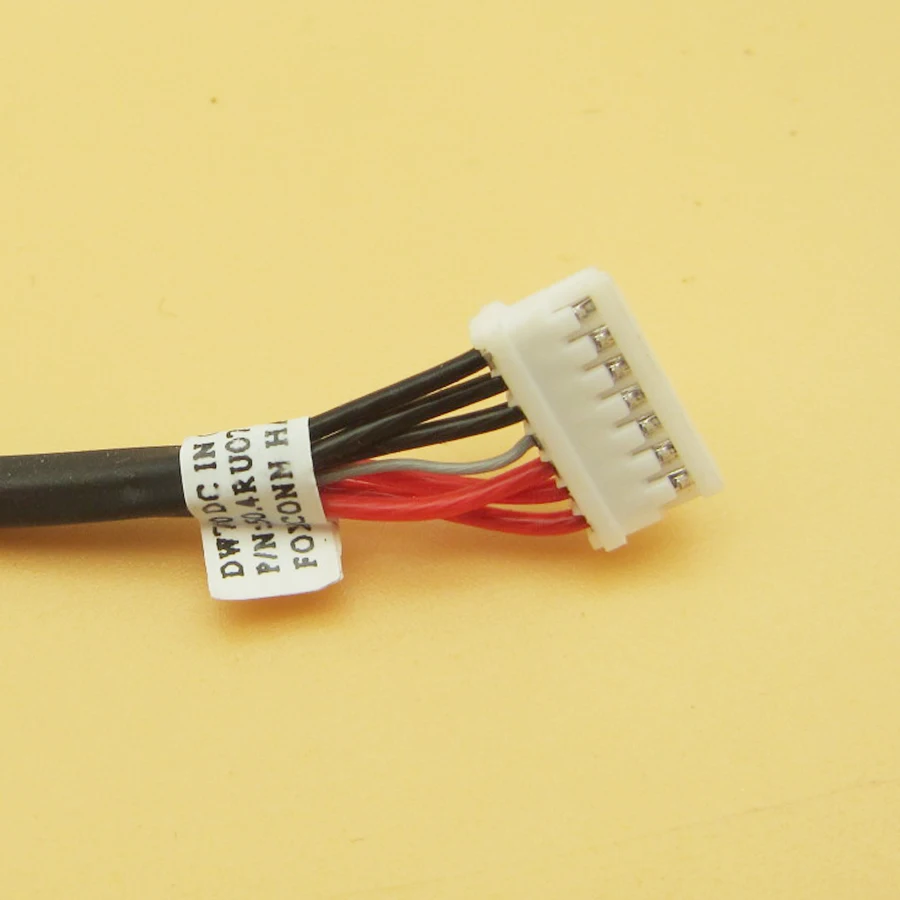 10 шт. DC Jack с Кабельный разъем scoket для DELL E6400 E6410 E6500 E6510 M2400 M4400 DC Мощность Jack с кабелем 50.4RU07