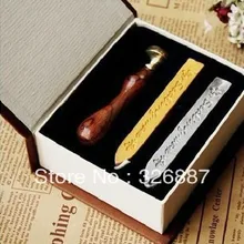 Старинное уплотнение деревянные воск штамп с подарочной коробке+ 2 воск спасибо слово благословения набор «сделай сам» для Скрапбукинг/карты/бумажник карты Высокое качество нейлоновый чехол заграничного паспорта машина для изготовления Свадебные украшения