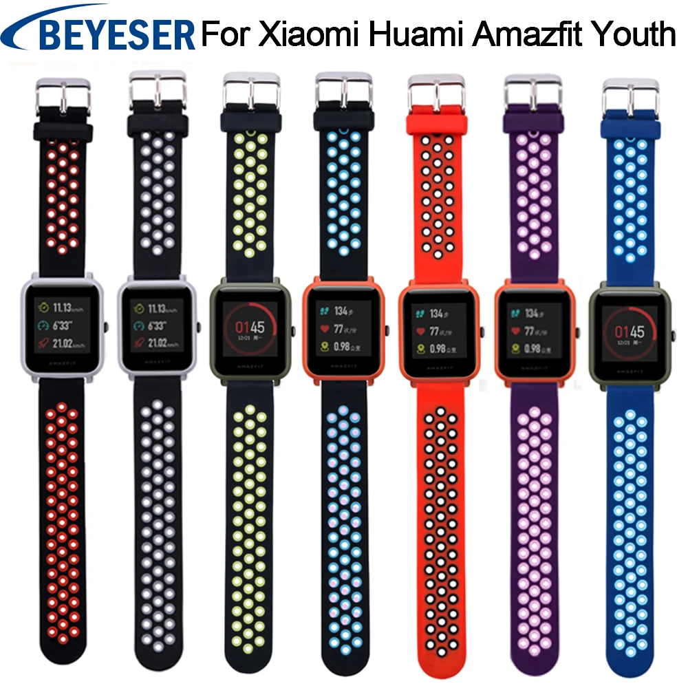 20 мм ширина для Samsung Gear Sport S2 ремешок силиконовый xiaomi huami amazfit bip спортивные часы Wirst