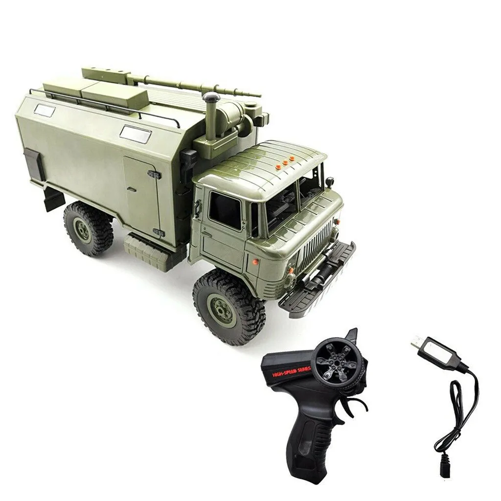 WPL B24ZH 1:16 2 4G 4WD RC военный грузовик внедорожный Рок Гусеничный RTR зеленый с