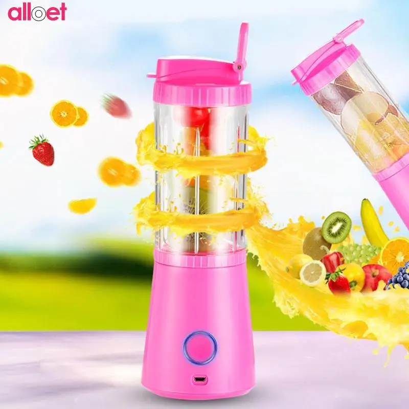 

280ML USB Rechargeable Juicer Bottle Cup Juice Citrus Blender Lemon vegetables fruit Milkshake Smoothie Squeezers Reamers Bottle
