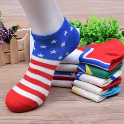 Лидер продаж 5 пара/лот модные Национальный флаг шаблон хлопок Для мужчин носки осень-зима лодка Классическая Повседневное Meias носки