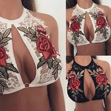 Черный цветочный прозрачный кружевной треугольный бюстгальтер Бюстгальтер Бюстье укороченный топ без подкладки сетка цветочный