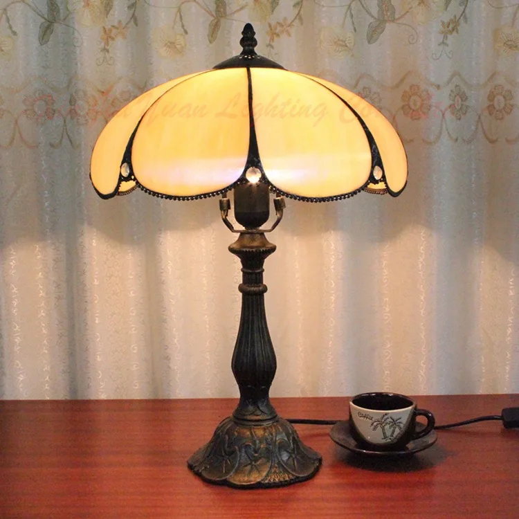 12 дюймов плоти страна цветы Тиффани настольные лампы страна Стиль цветное Стекло лампа для Спальня прикроватная лампа E27 110-240V