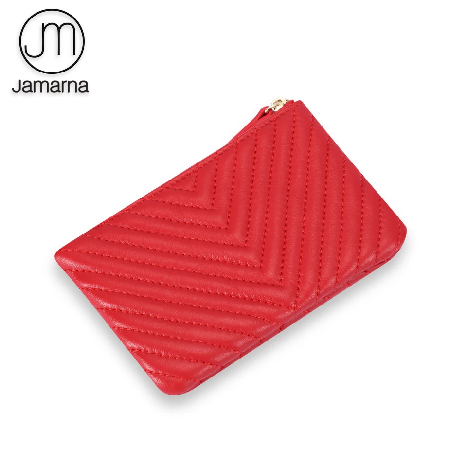 Кошелек для монет Jamarna из натуральной кожи на молнии маленькая цепочка ключей