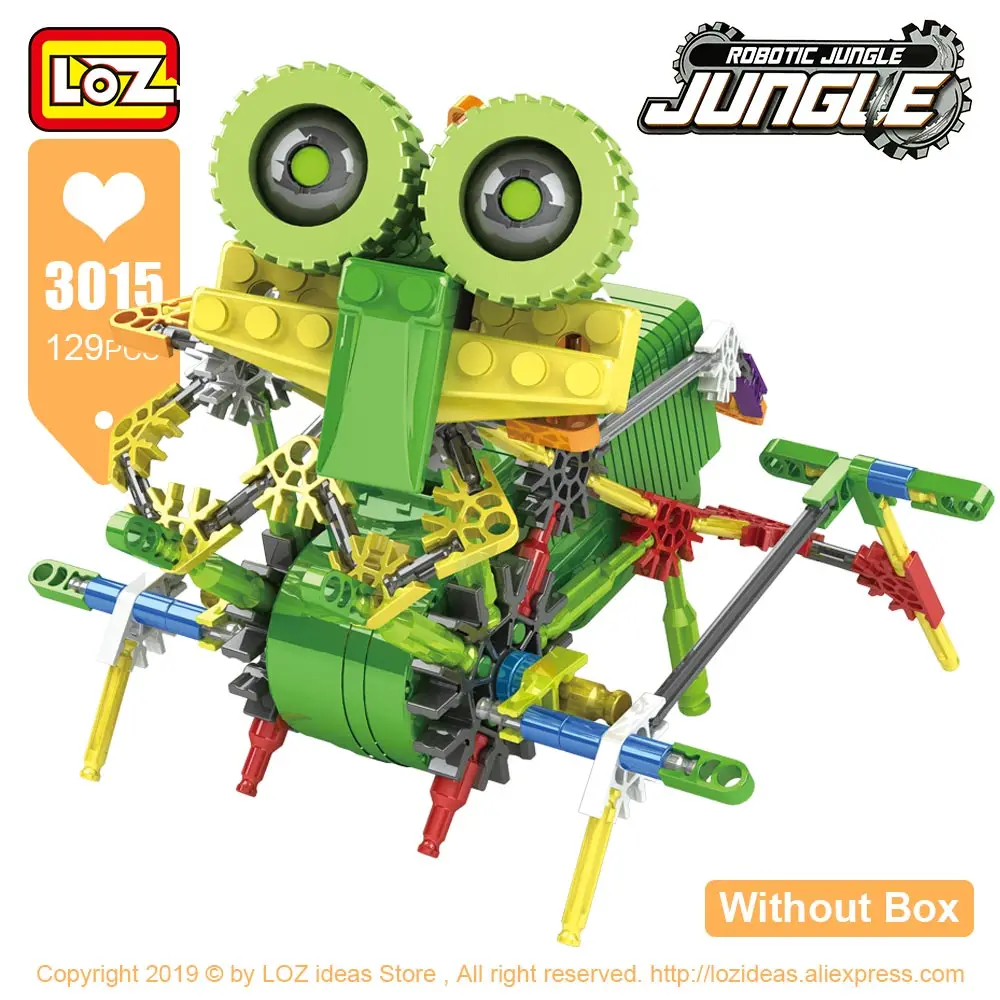 LOZ ideas двигатель строительный блок Роботизированный кенгуру робот джунгли детские модельные игрушки DIY обучающая энциклопедия детская Подарочная игрушка - Цвет: 3015 Without Box