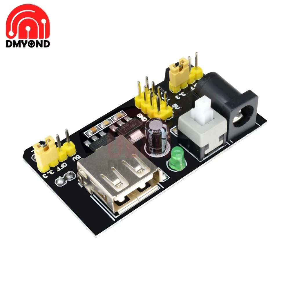 Внешняя мощность 102 МБ макетная плата модуль питания MB102 3 В 5 для Arduino без пайки