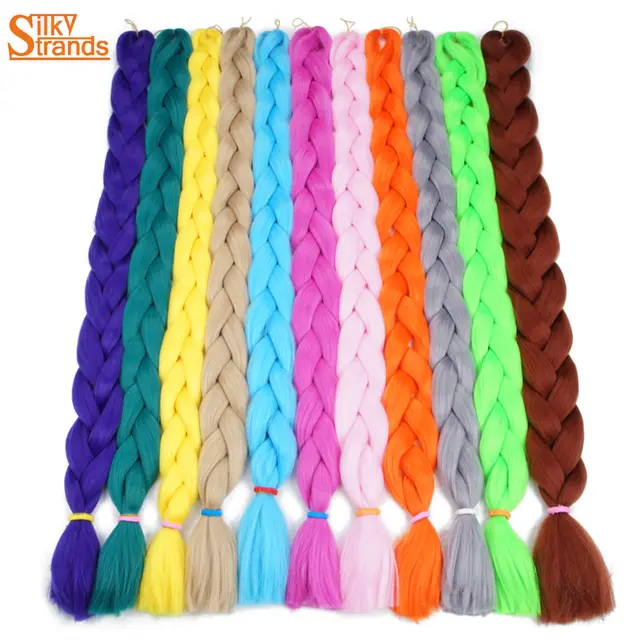 Silky Strands Braiding Hair Bulk 82inch 165g Synthetic Jumbo Braids Hair Extensions High