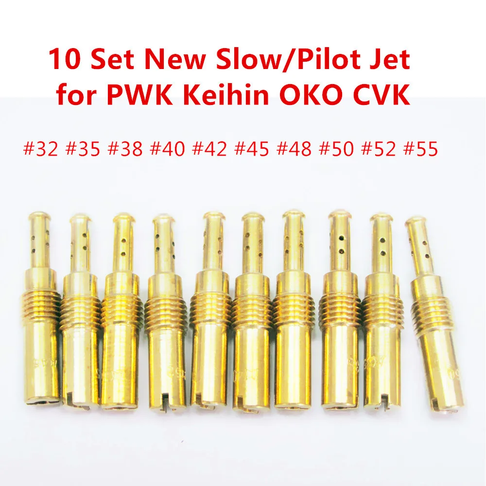 10 шт. в наборе медленная/пилотная струя и основной струи для PWK Keihin OKO CVK карбюратор