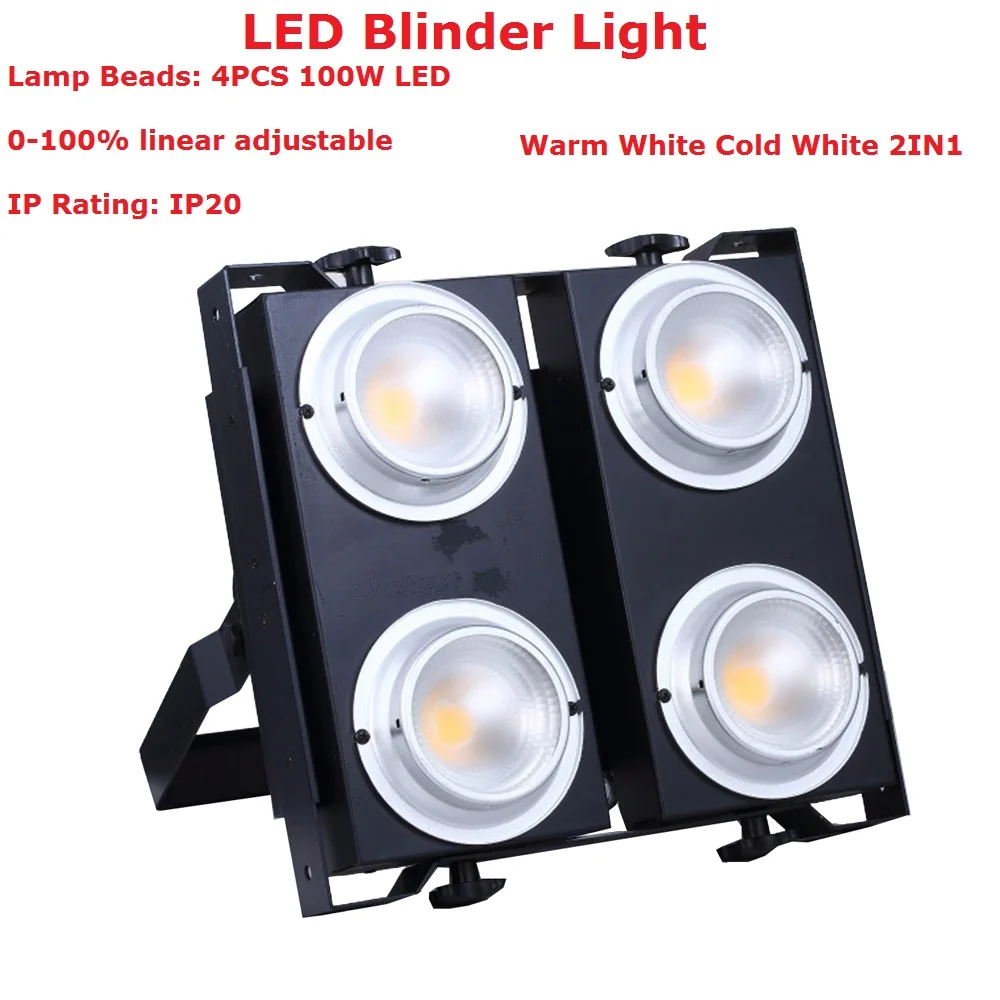 

LED COB 4 Eyes 4X100W Blinder Light DMX Stage Lighting Effect DMX Controller Club Show Night DJ Disco Professional Stage Lights
