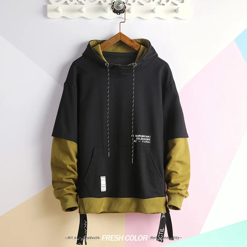  Pathwork hoodies Printed Sweatshirts Hoodies Men Casual Hooded Pullover Streetwear 2019 hip hop