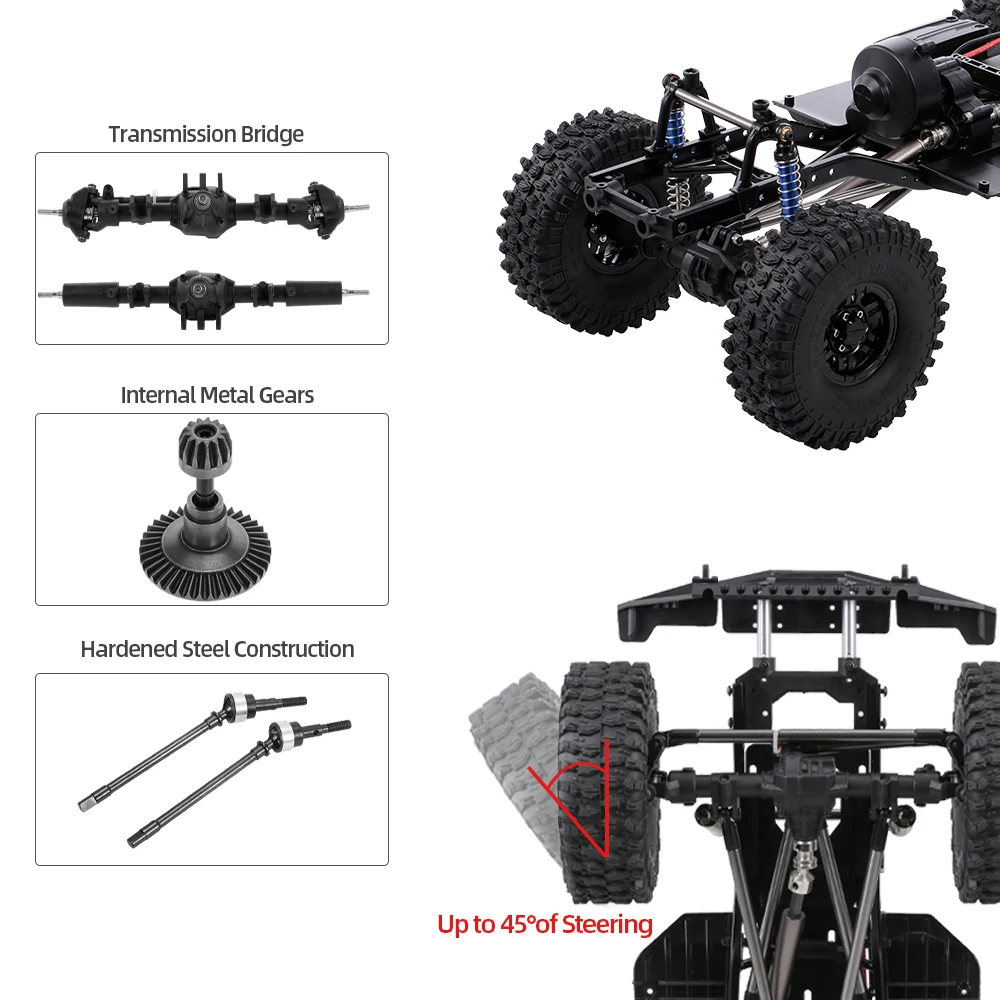 AUSTAR 313 мм Колесная база Шасси Рама с 540 35 т щеткой мотор для 1/10 AXIAL SCX10 II 90046 90047 RC Гусеничный альпинистский Автомобиль DIY