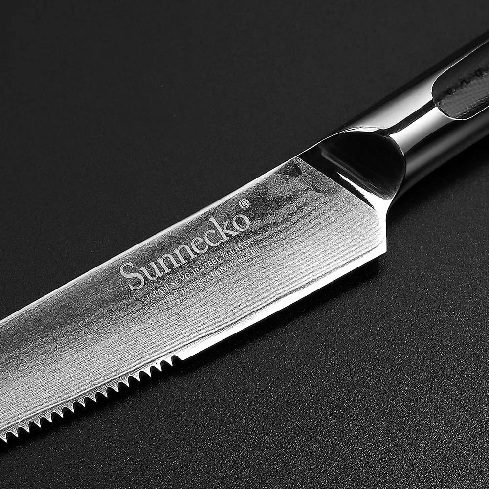 2018 SUNNECKO 4x5 &quotСтейк кухонный нож Дамаск японский VG10 Core Стальные Кухонные ножи G10