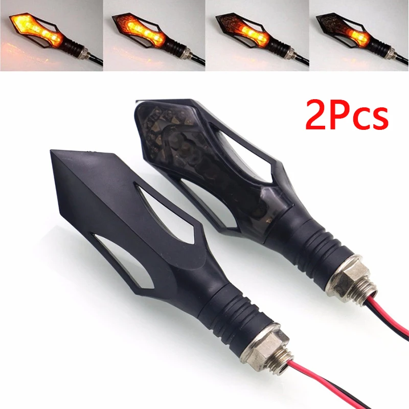 

4PC Flowing Motorcycle Motorbike LED Turn Signal Indicator Light Amber DC 12V