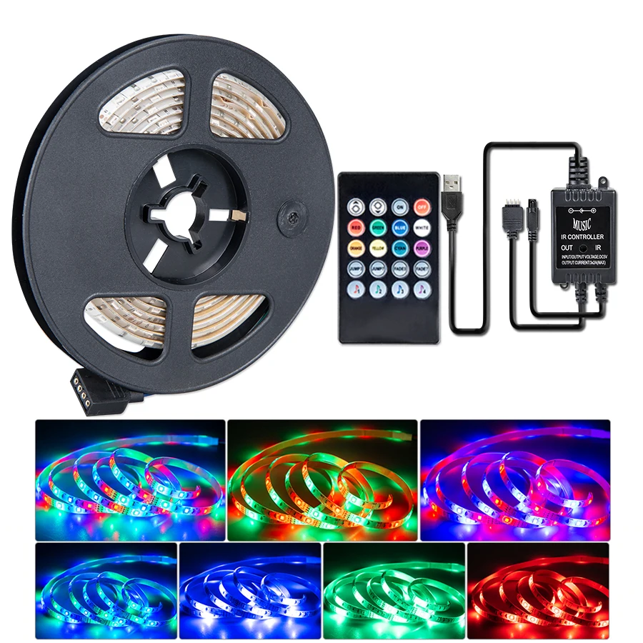 RGB декоративные светодиодные светильники Рождественский Декор светодиодная