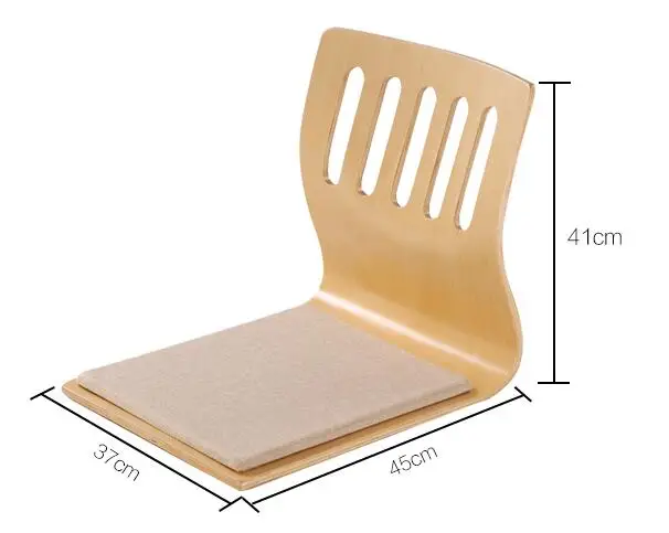 4pcs/pack Luxury Tatami Zaisu Floor Legless Chair Wood Japanese Style Seating Furniture Back Suppor
