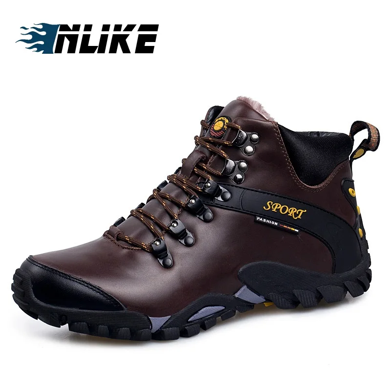 Calçado Botas Alta Masculinos Moda Tamanho Up Grande De Preto Couro Da Ankle Lace brown Qualidade Genuíno Rodada Toe Inlike Sapatos Homens Boots B6ftqwnp