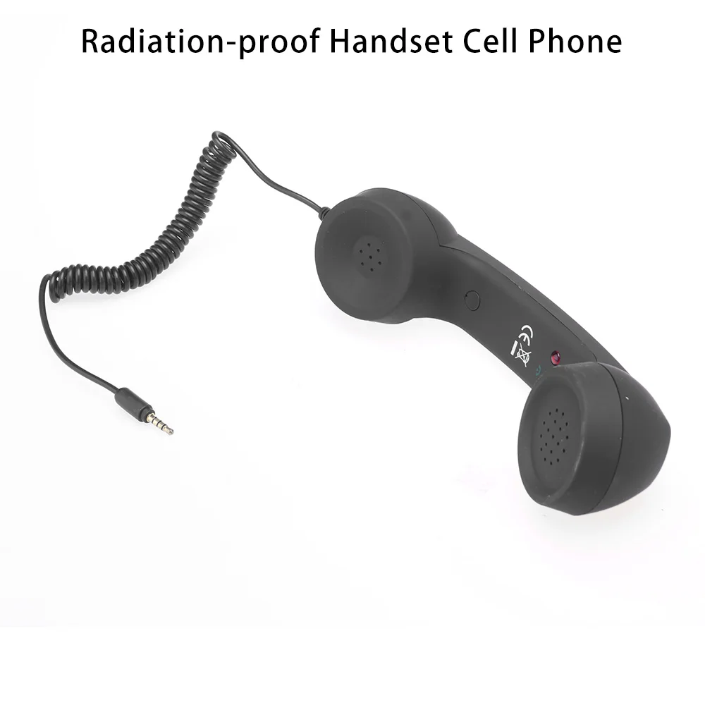استقبال fornorm 3.5 ملليمتر radiationproof الرجعية الهاتف الهاتف الهاتف الكلاسيكية سماعة الميكروفون ل فون الكمبيوتر اللوحي