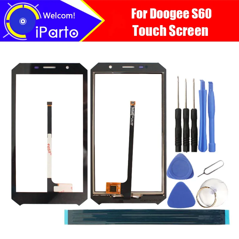 

5.2 inch Doogee S60 Touch Screen Glass 100% Guarantee Original New Glass Panel Touch Screen For S60 + tools+Adhesive