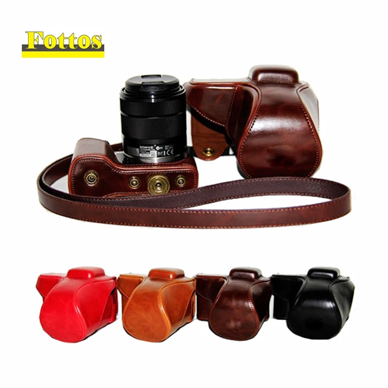 

PU Leather Camera Case Bag Cover for For Sony Alpha NEX-5T NEX-5R NEX-5N NEX 5 5T 5C NEX5R NEX5N 18-55mm lens