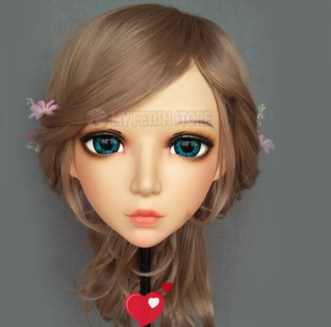 (Yan 05)Gurglelove Женщины Милая девочка каучуковые полуголовы Kigurumi BJD Маска Косплей