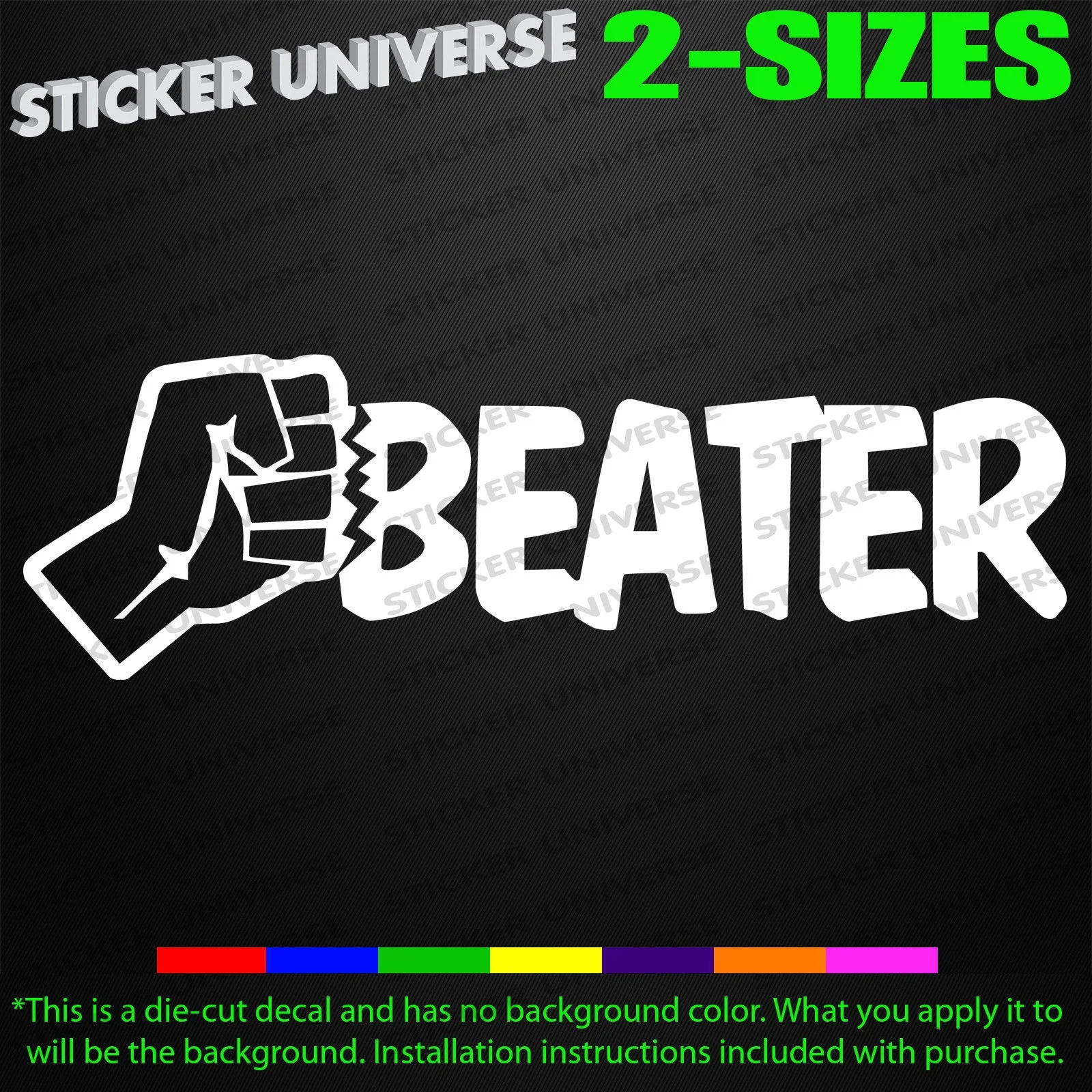 Car styling for Beater Funny Car Window Vinyl Decal Bumper Sticker