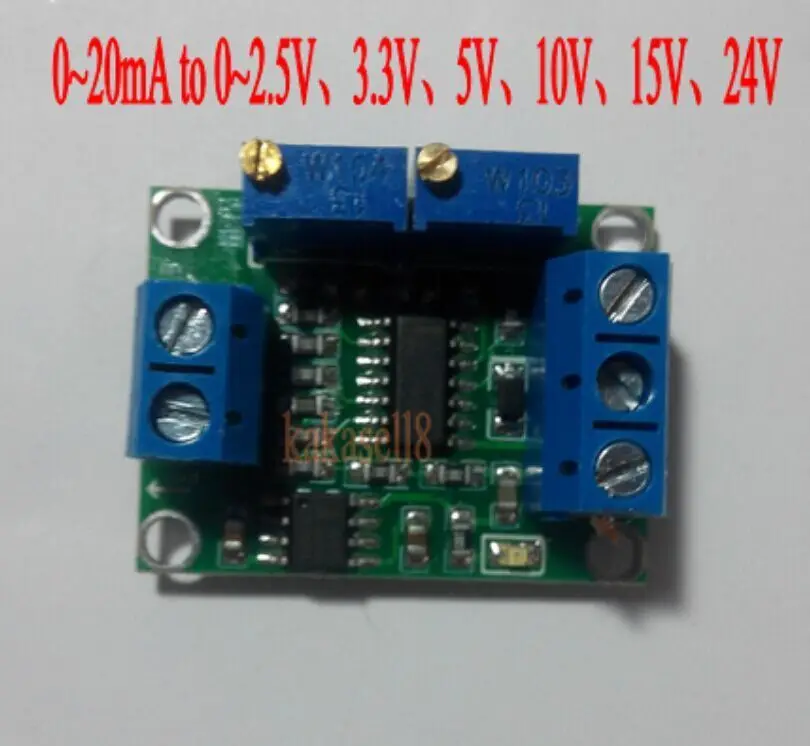 Преобразователь сигнала от тока до напряжения 4-20mA до 0-10 V 0-5 V
