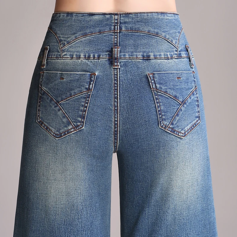 Повседневные джинсы из денима с высокой талией, широкие брюки для женщин, большие размеры, весна-осень, новая мода, 3 цвета, run0701