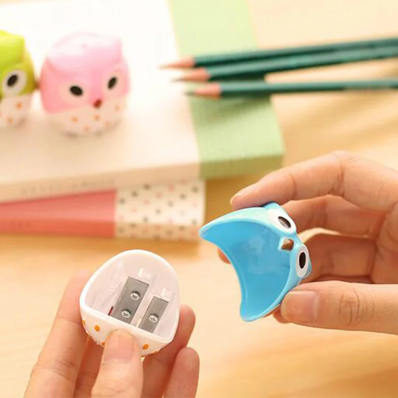 1 х kawaii Сова Пластиковая точилка для карандашей нож резки корейских канцелярских